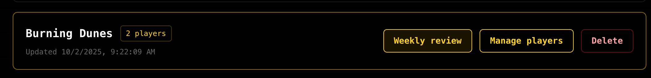 Adding a player to a custom list