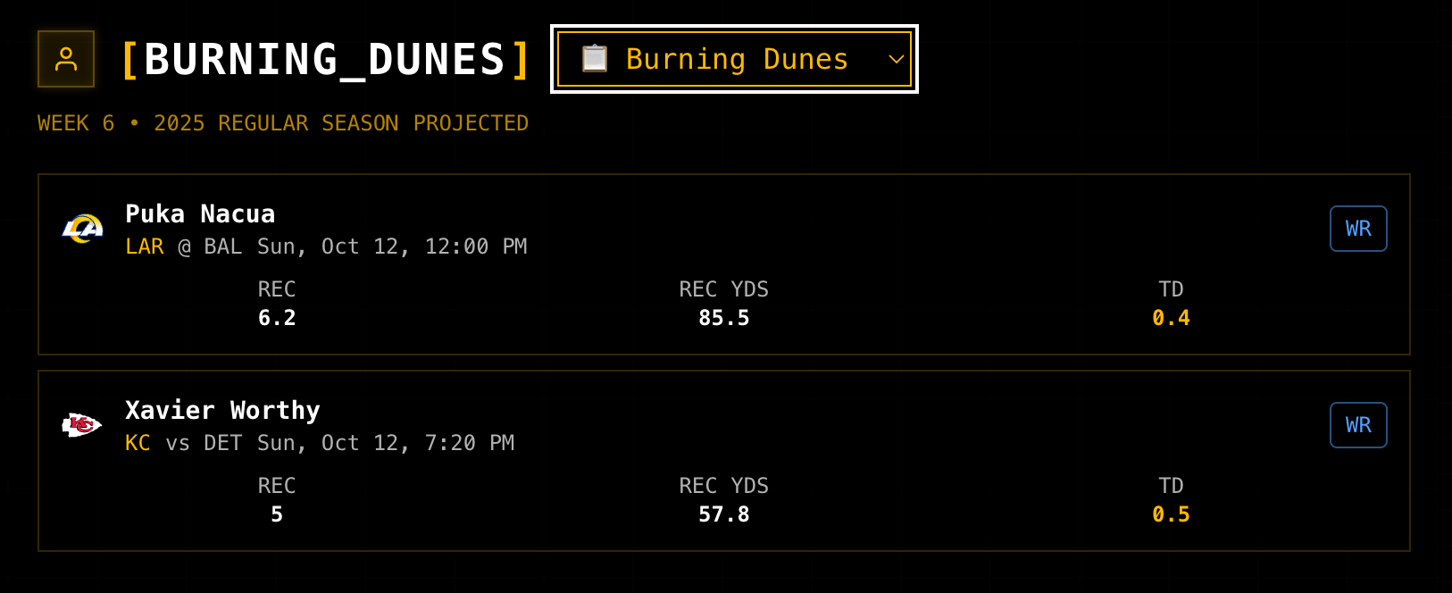 Viewing your custom watch list